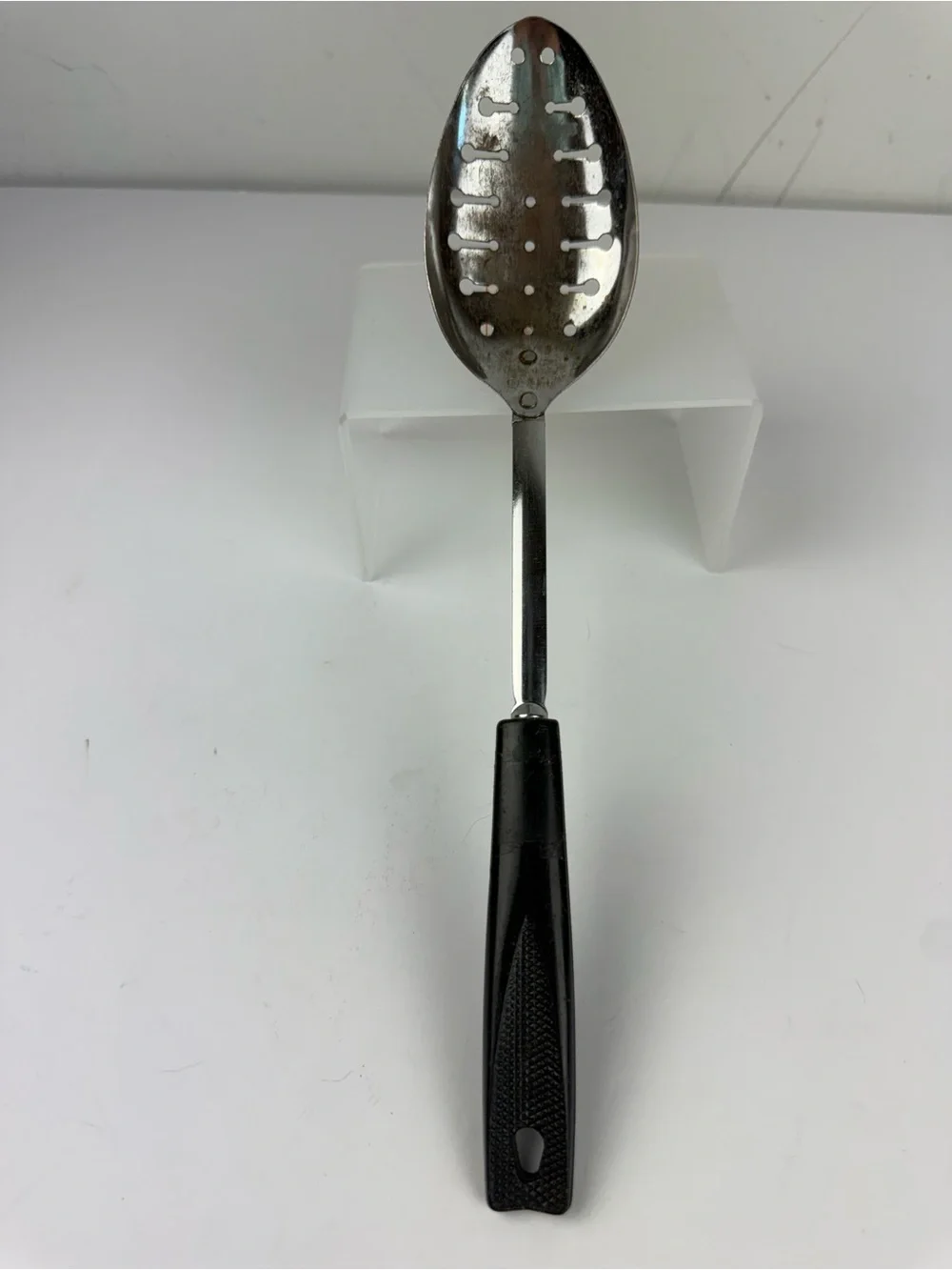 VTG Ekco Metal and Black Slotted Spoon Keyhole Serving Utensil SEE ALL